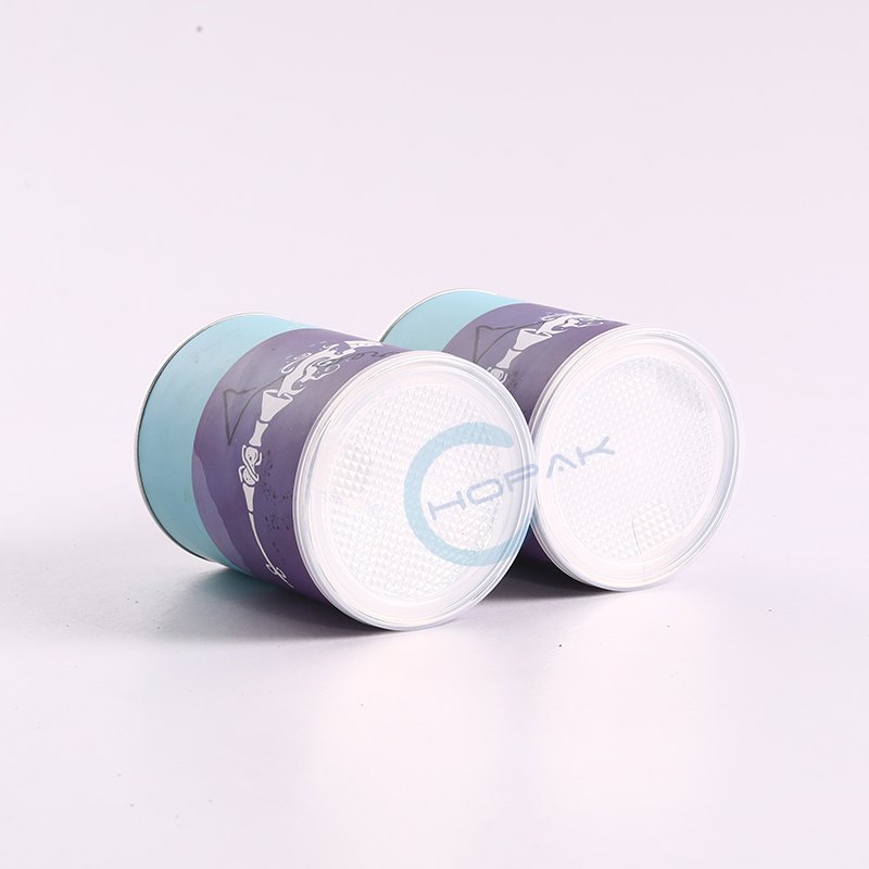 Wholesale Custom Printed Airtight Cylinder Paper Tube Canisters Packaging with Easy Peel