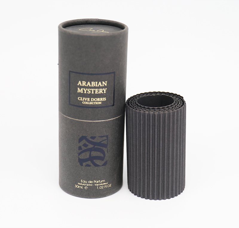 customized black paper tube for perfume