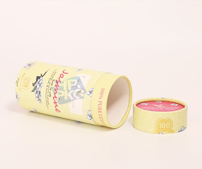 yellow tea paper tube packaging (2)