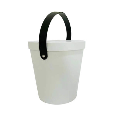 Recyclable Paper Barrel With Leather Handle