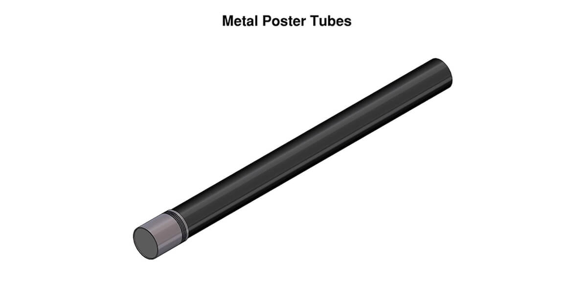 Metal poster tube