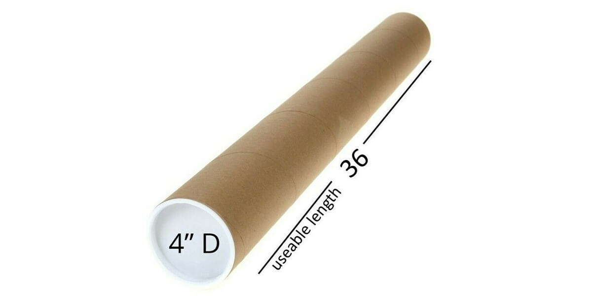 Poster tube with plastic stopper